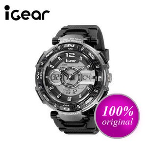 Jam Tangan Pria iGear i34-1968 1938 hitam abu merah original