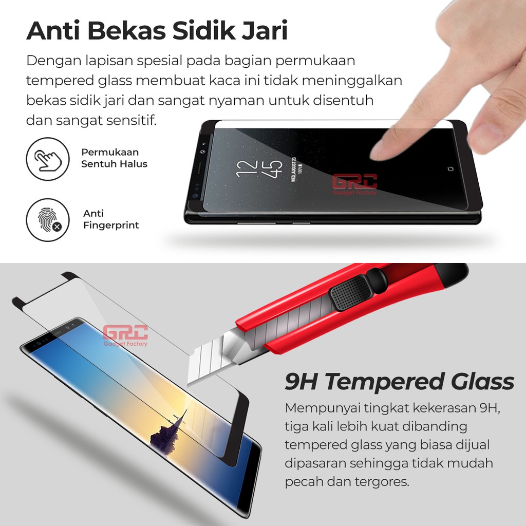 Tempered Glass HOGO 3D SAMSUNG Galaxy Note 8 Case Friendly