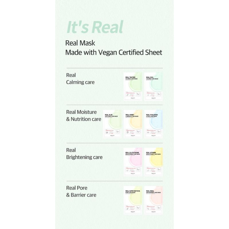 [BPOM] SOMEBYMI Real Care Mask Line - 1 Sachet - Some By Mi SHEET MASK MASKER WAJAH COLLAGEN ACNE BRIGHTENING