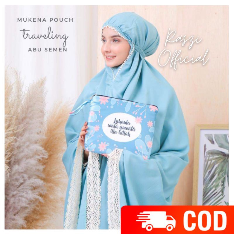 Raszi Official Mungkena Traveling Dewasa Rayon Premium Polos Jumbo List Renda Rajut Warna Abu Semen
