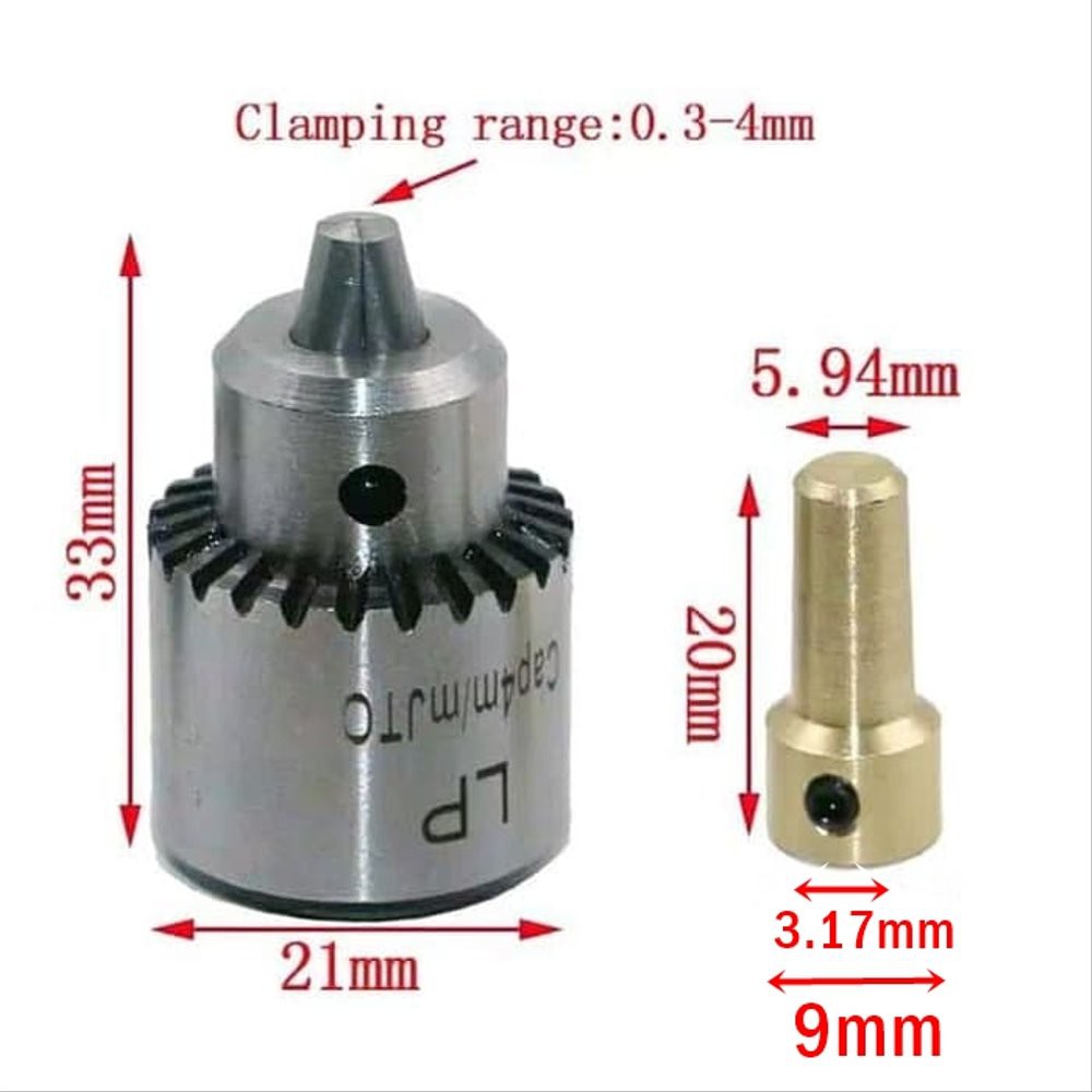 PROMO set kepala bor 0.3mm - 4mm JTO drill chuck DIY dinamo motor as 3.17mm