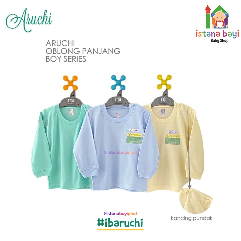 Aruchi Baju Oblong Panjang Warna SML/baju bayi/piyama bayi 1 Pcs