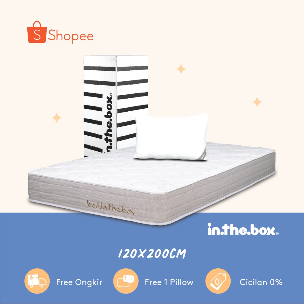 Kasur Spring Bed Inthebox Ukuran 120x200 Full Size Shopee Indonesia