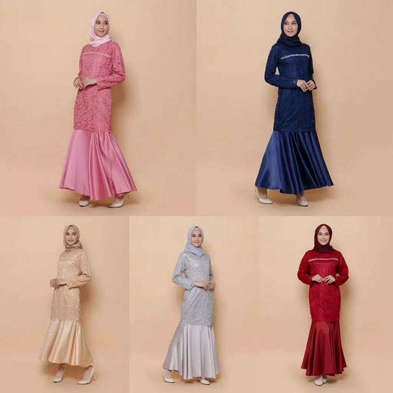 DRESS BRIDESMAID/ FASHION MUSLIM GAMIS BRUKAT TERMURAH