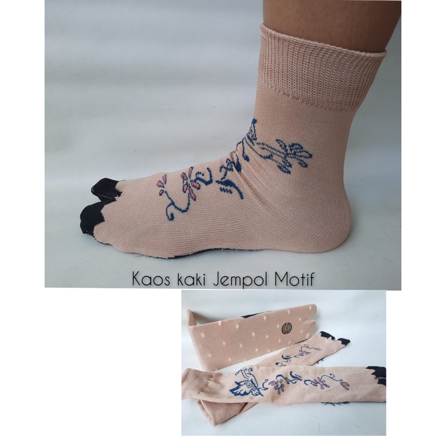 Kaos Kaki Jempol Motif Trendy untuk perempuan remaja - dewasa / kaos kaki wanita bermotif