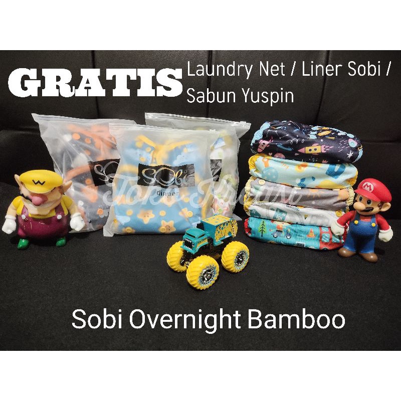 Clodi Sobi Overnight Bamboo ( GRATIS Laundry Net / Liner Sobi / Sabun Yuspin )