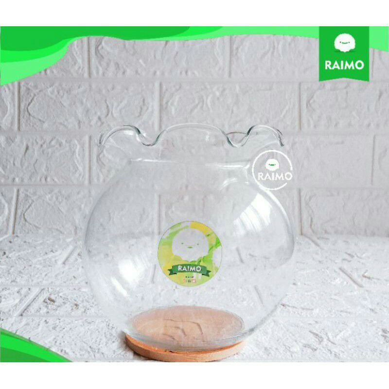 Aquarium Bulat Mini 12 Liter Bahan Kaca Fish Bowl