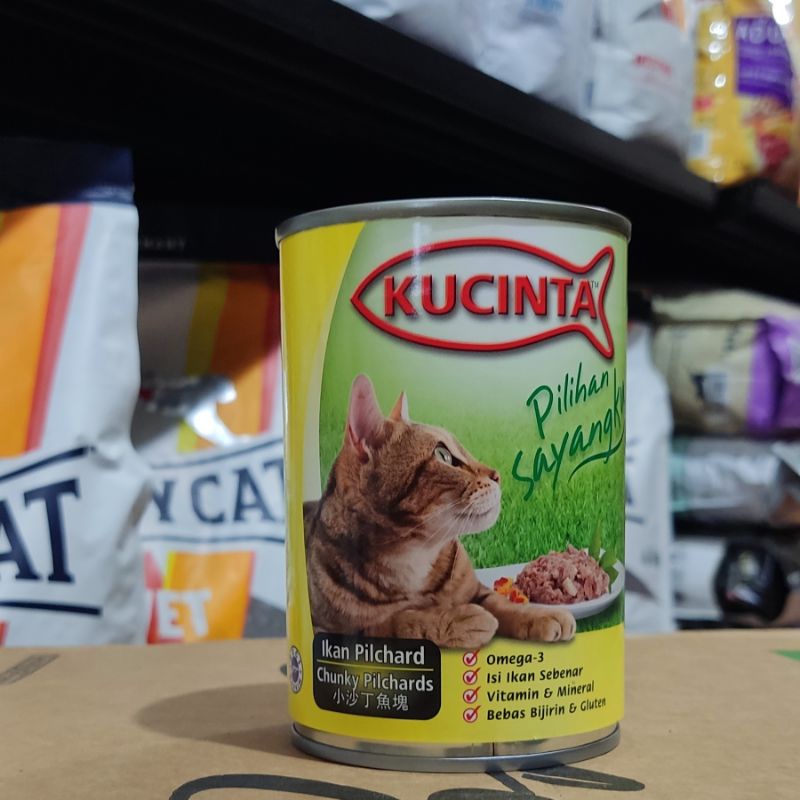 Kucinta Kaleng Chunky Pilchard 400gr - Makanan Kucing Kaleng