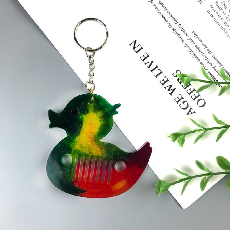 SIY  Diy Duck Keychains DIY Epoxy Craft Necklace Keychain Jewelry Mold Gift Craft