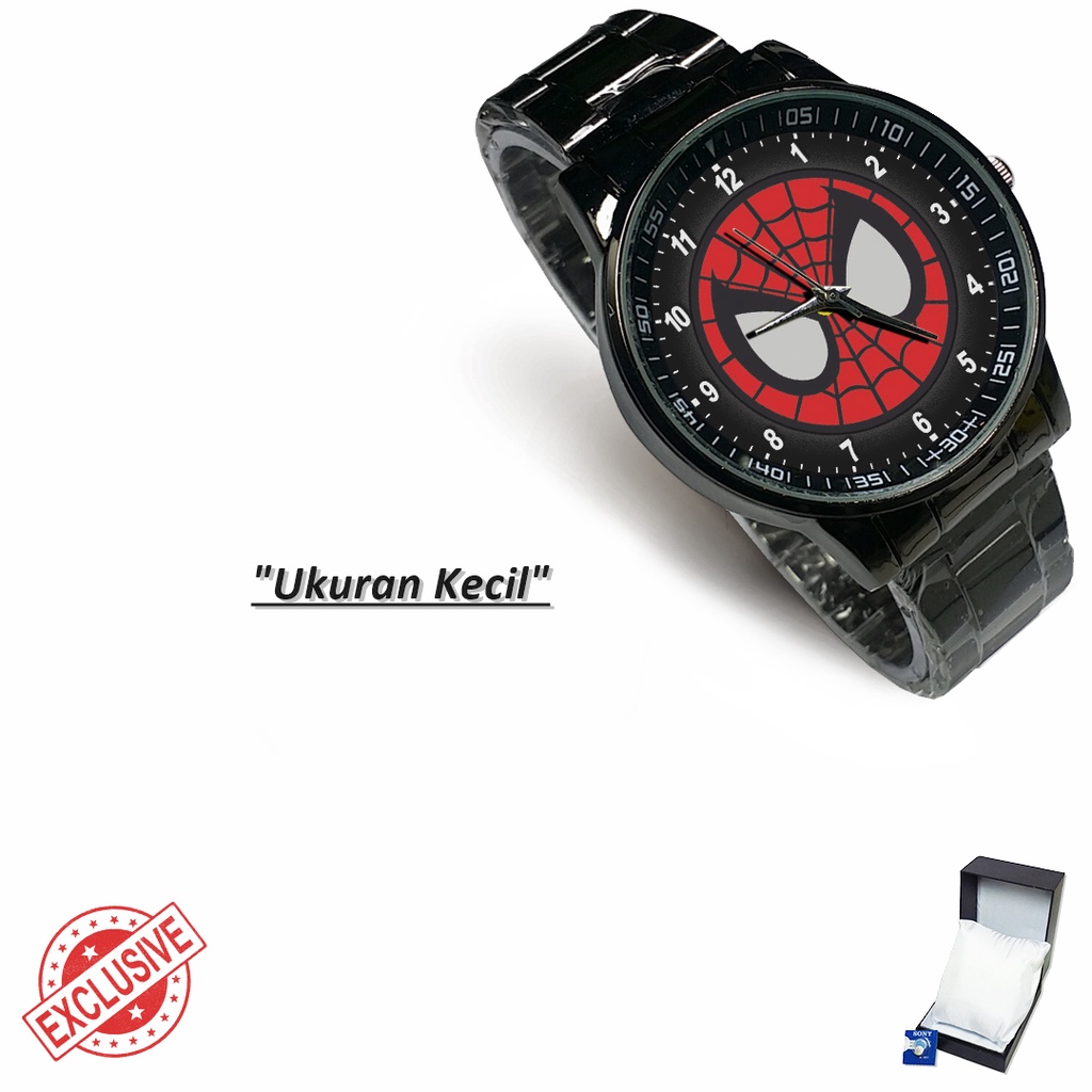 (Exclusive) Jam Tangan SPIDER-MAN Motif 4 Rante Couple / Satuan