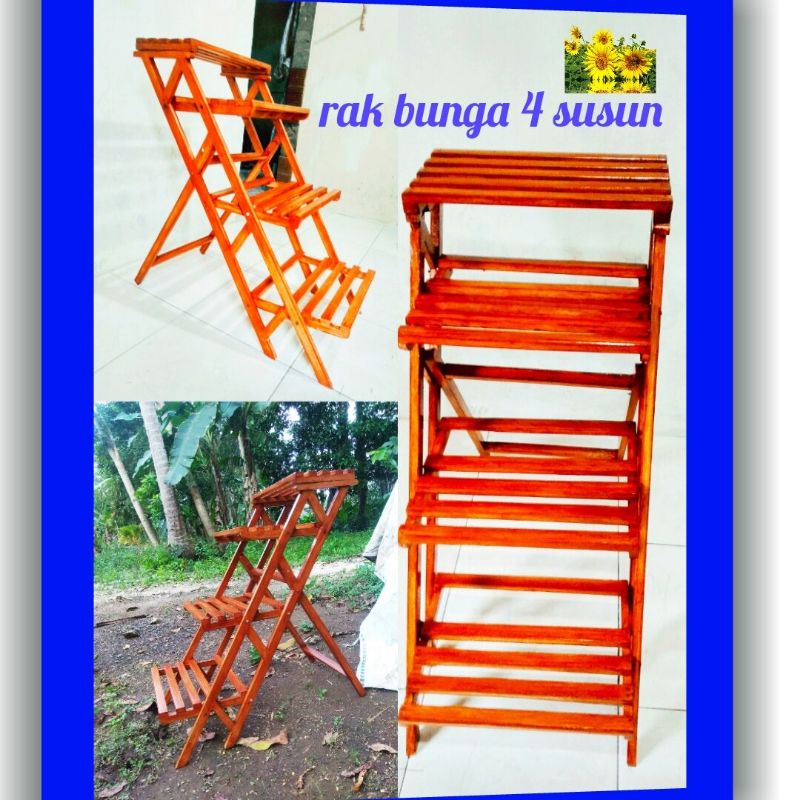 rak bunga dari kayu