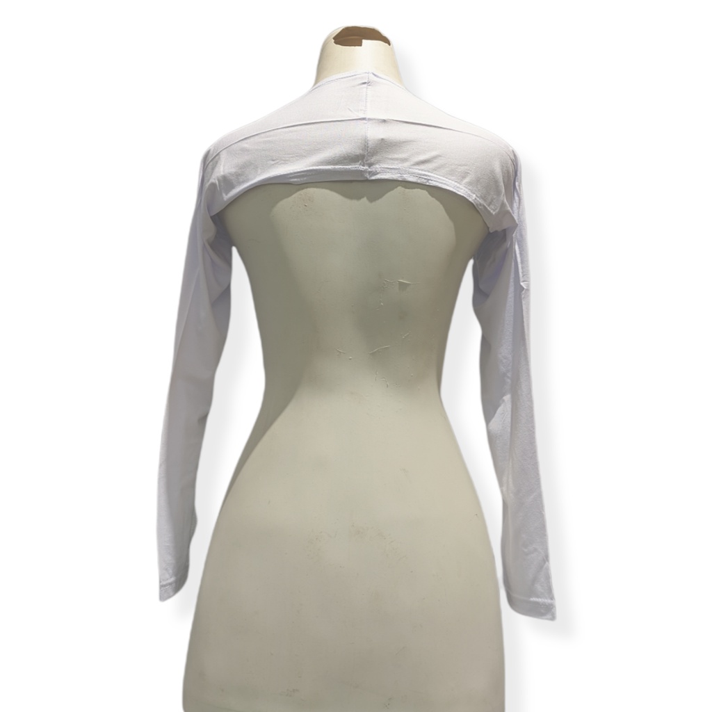 Manset Tangan Handsock Balero Sambung Wanita Bahan Spandek Rayon Premium Import Murah Bandung-Putih