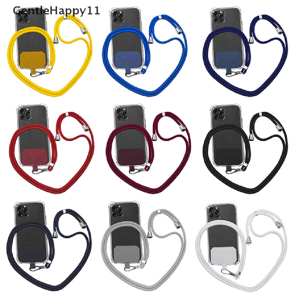 Gentlehappy Universal Crossbody Nylon Patch Phone Lanyards Tali Lanyard Tali Ponsel