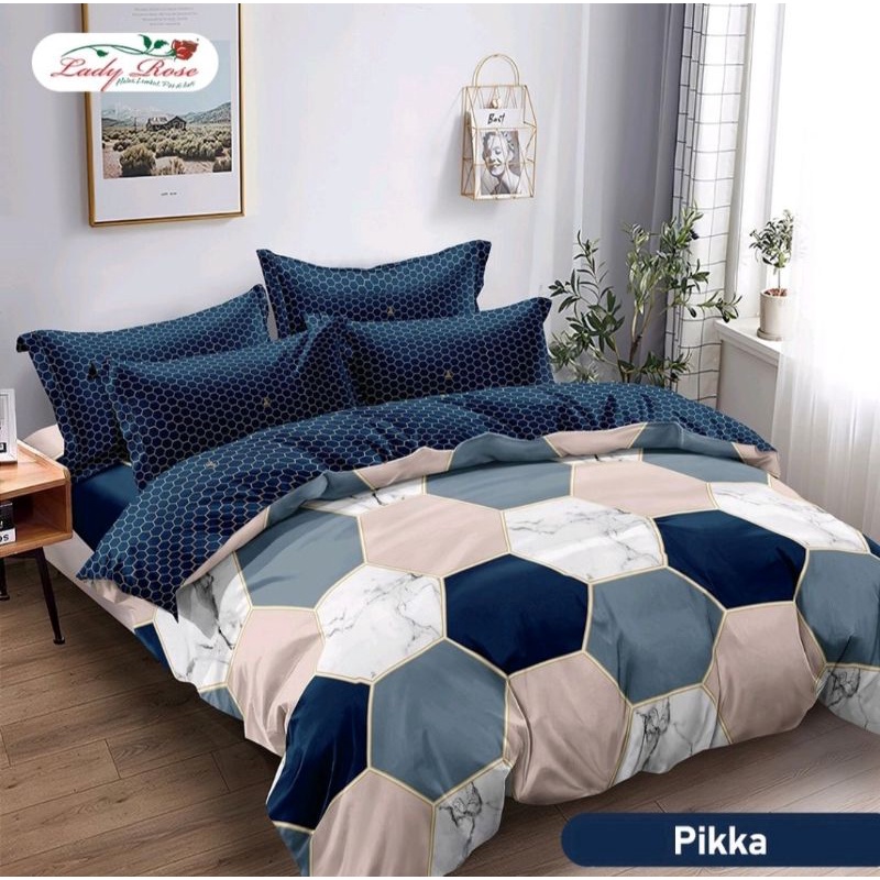 bed cover full set   king size 180x200   bc lady rose   bc kintakun dlux   berhadiah 1 kaos 