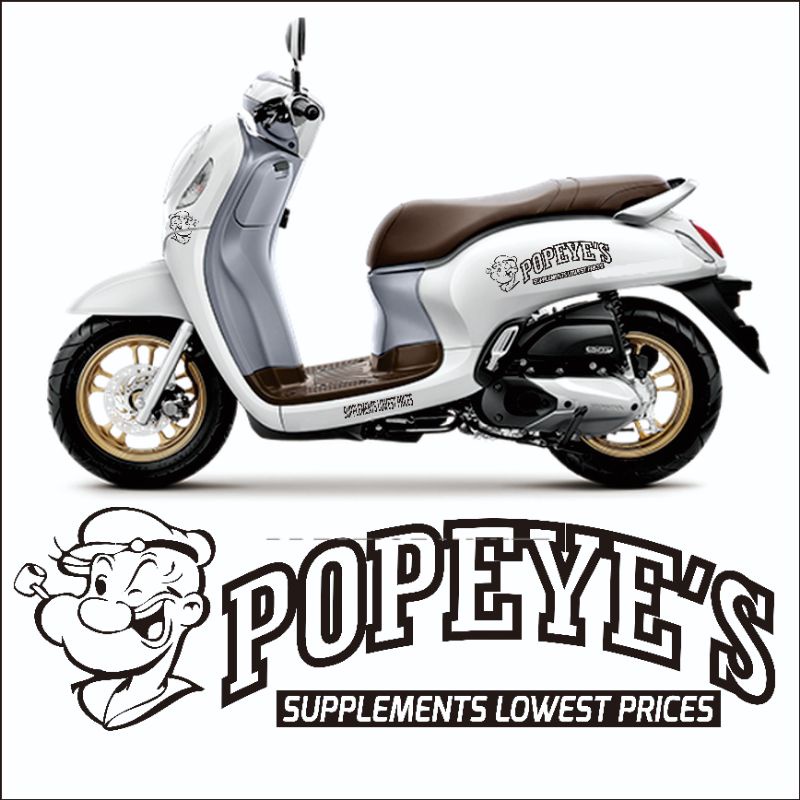 Stiker Sticker Cutting Scoopy 2020 2022 Stiker Popeye