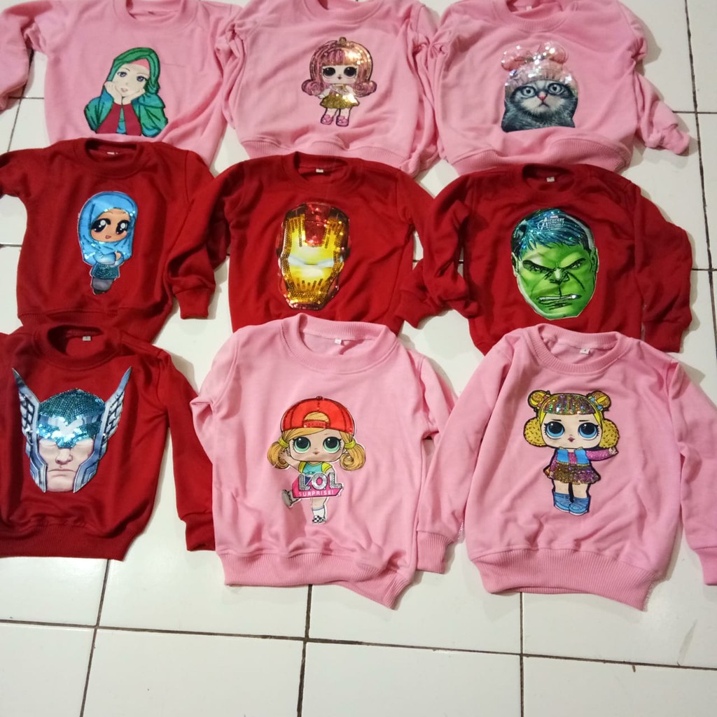 Baju Sweater anak Perempuan Led