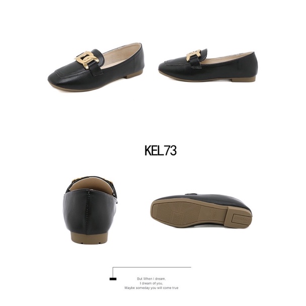 Nicole Sepatu FlatShoes Kerja Wanita Kelsey Import KEL73