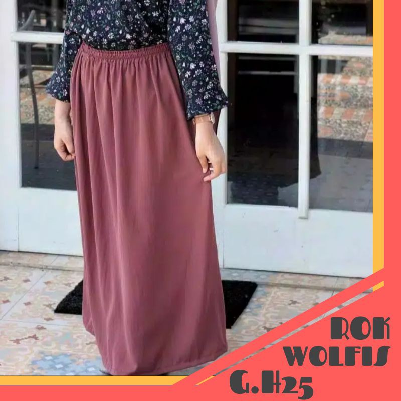 ROK WOLFIS POLOS SKIRT PANJANG PREMIUM SILASTORE BEST SELLER!!!