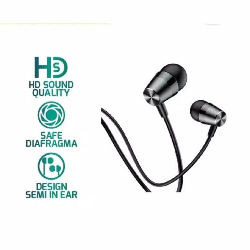 HEADSET NEW Robot RE101 S RE101S Inclined Ear HD Speaker Stereo Earphone Black ORIGINAL