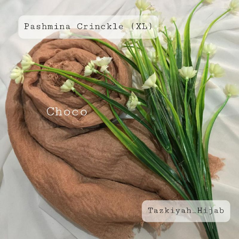 Pashmina Crinkle Shawl-Chocho XL