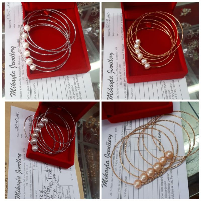 Gelang mutiara asli bersertifikat|gelang mutiara tawar|gelang mutiara lombok asli|gelang mutiara