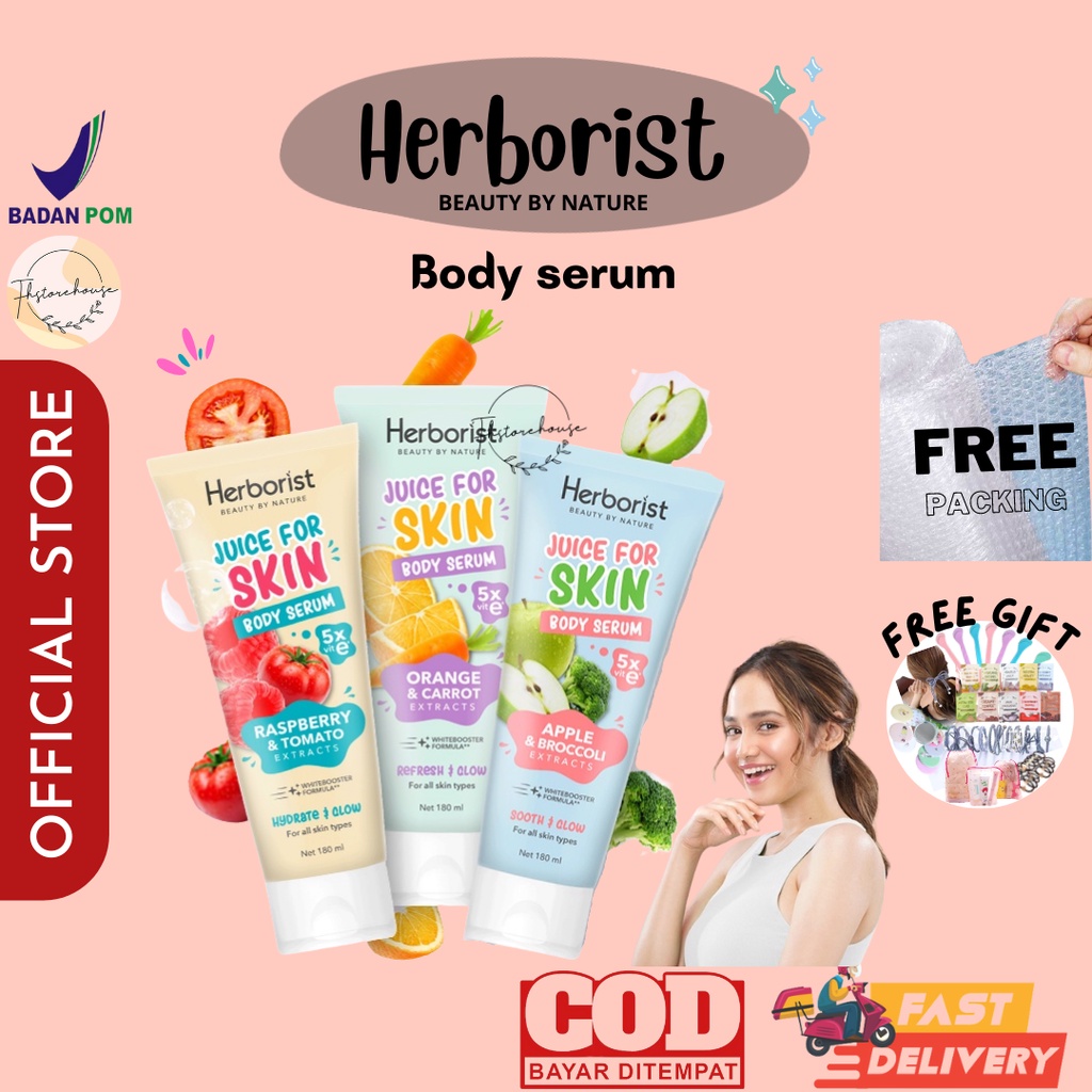 [READY STOCK] Herborist Juice For Skin Body Serum - 180ml | Body serum viral TikTok | body serum | body Lotion herboris | body serum herboris | herboris | herborist