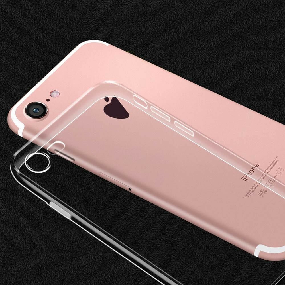 Casing Soft Case Transparan Bahan TPU Gel Silikon Ultra Tipis untuk iPhone 7 Plus