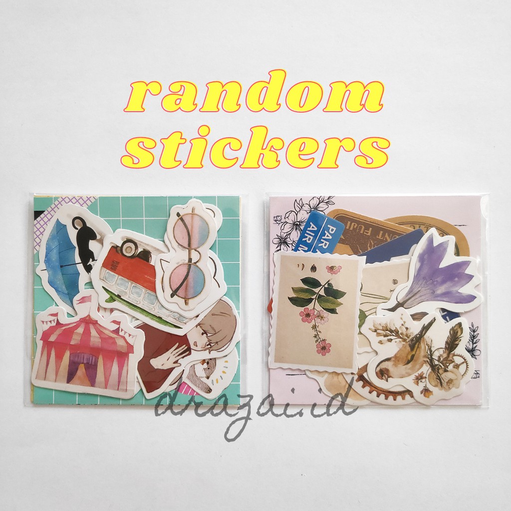 

[10+2 pcs] Random Stickers Murah DIY Dekorasi Scrapbook