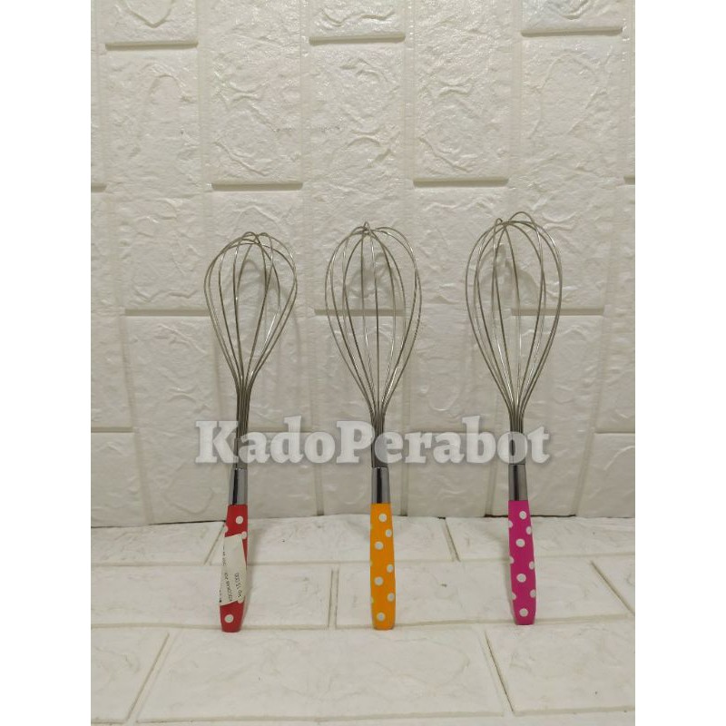 kocokan telur polkadot 26 cm - alat kocok adonan - alat baking kue