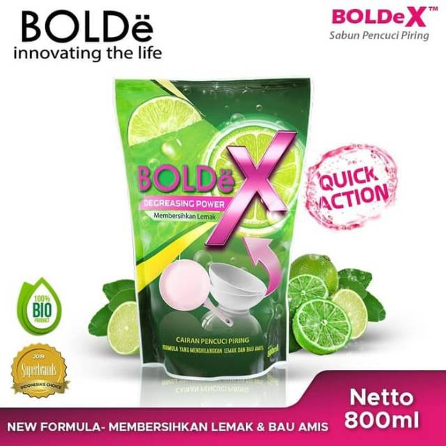 Sabun Cuci Piring Jeruk Nipis BOLDe X 800 ml