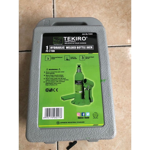 Tekiro Dongkrak Botol 2 Ton / Dongkrak Mobil Beban 2 Ton / Hydraulic Bottle Jack JAPAN STANDART