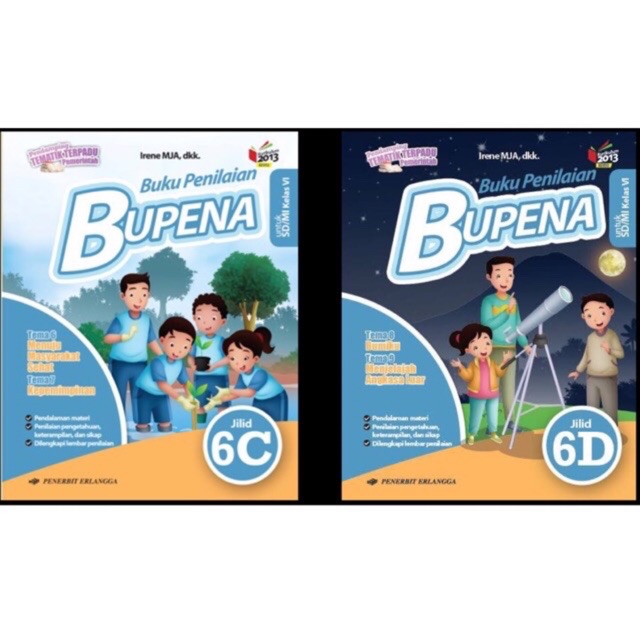 Buku Penilaian Bupena kelas 6C dan 6D SD/MI Semester 2