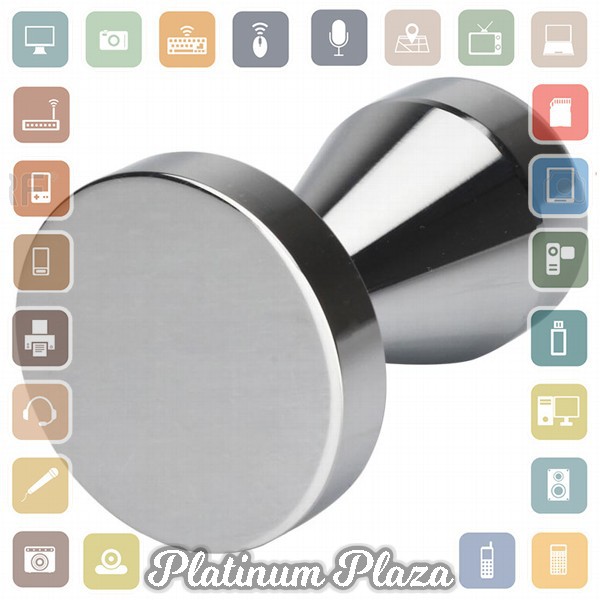 OneTwoCups Tamper Kopi Espresso Flat Stainless Steel Chrome Plated 50mm - SS51 - Silver`1R6ZOB-