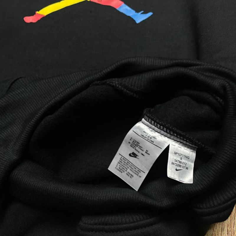 SWEATER CREWNECK NIKE AIR JORDAN RAINBOW JUMP HITAM&amp;PUTIH AUTHENTIC PREMIUM FULLTAG &amp; LEBEL