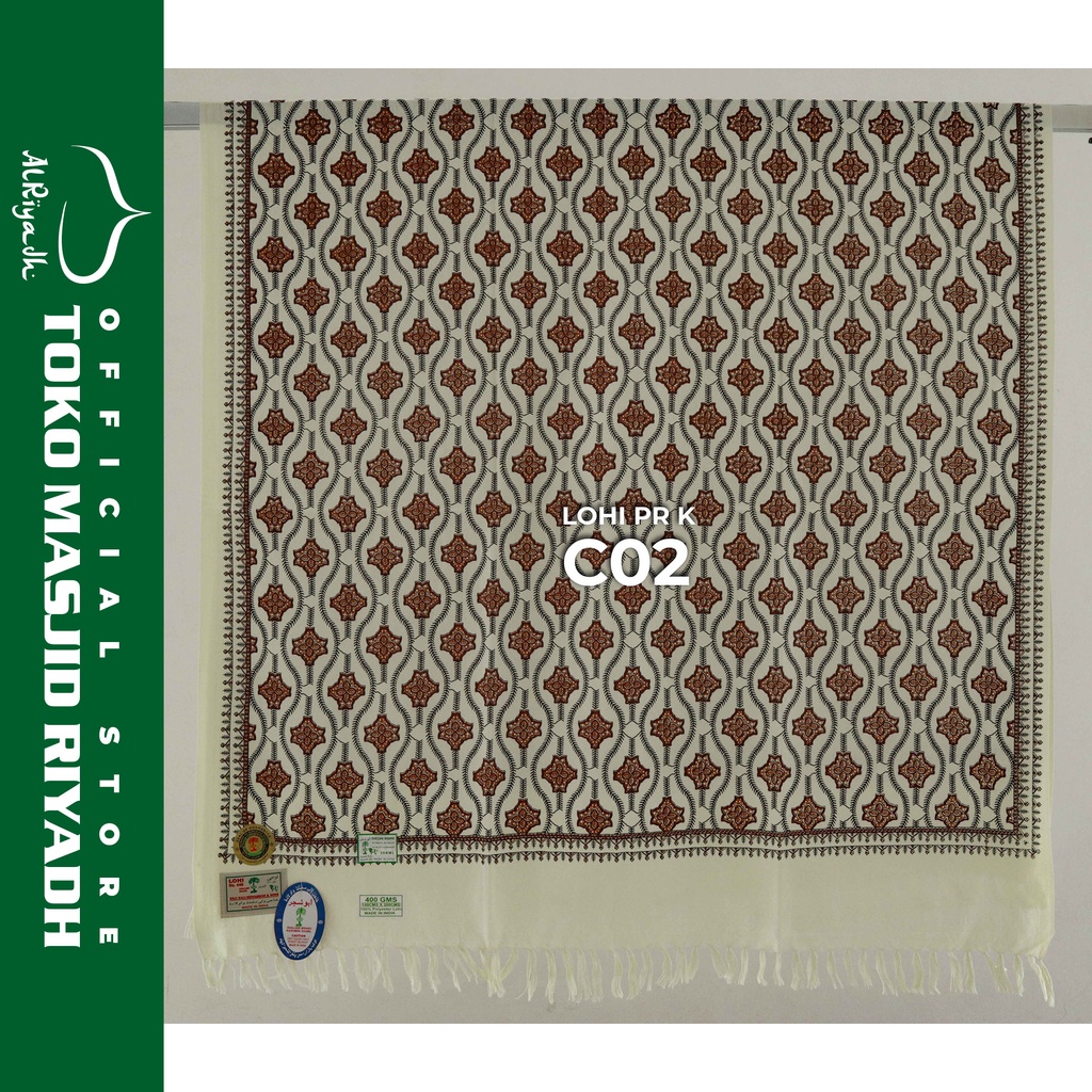 Sorban Import Kashmiri Print LOHI Kuning Krem