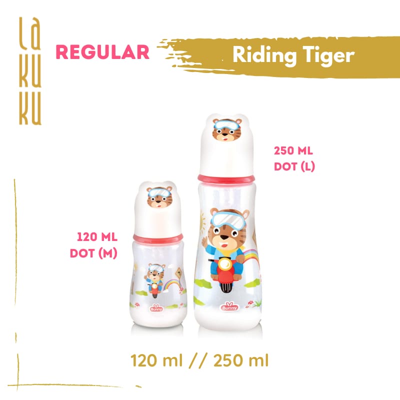 Lakuku - Lusty Bunny Botol Dot Susu Slim Neck Animal Handle Head 125ml 250ml