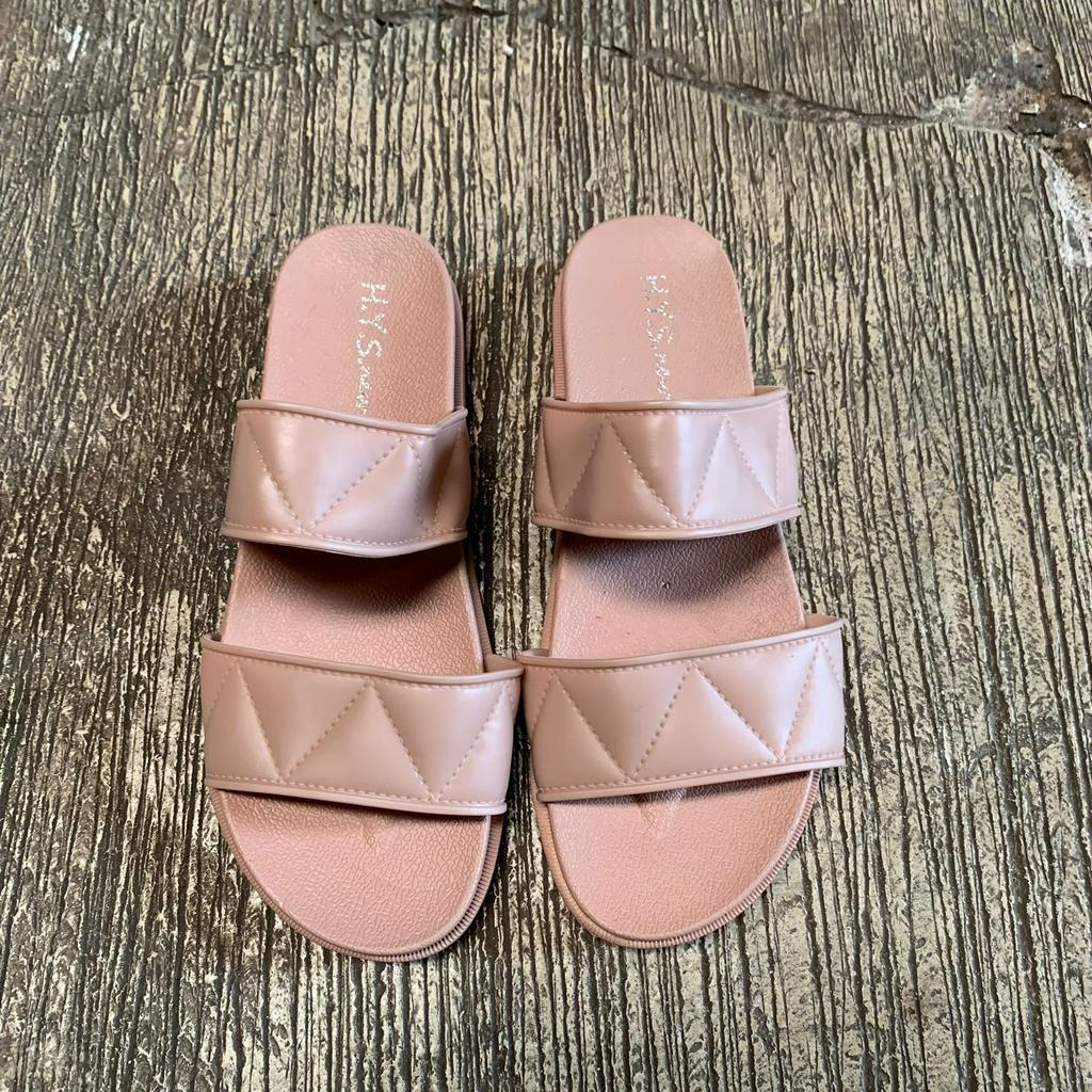 Sandal Wanita Terbaru/Sendal Flat Jelly Import HYS 0912-18/Teplek Karet Korea Kekinian