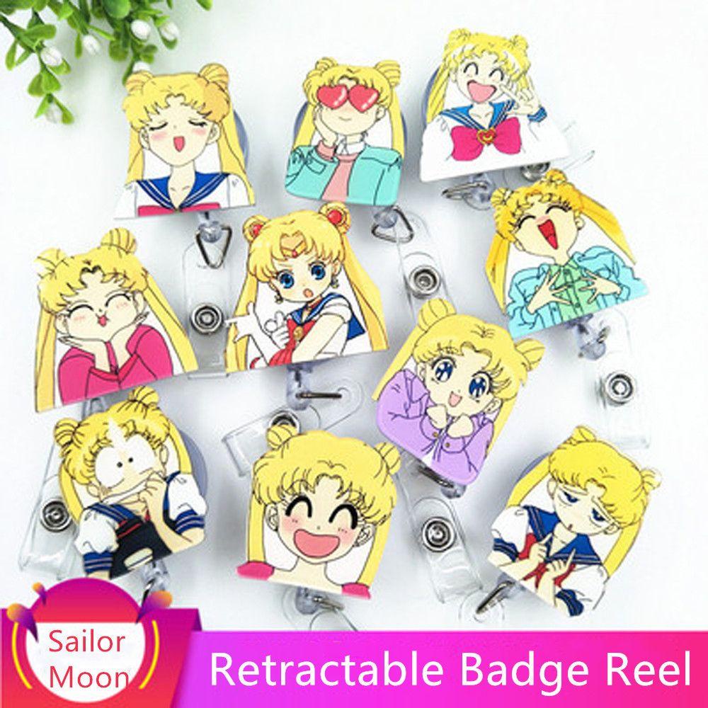 Lanfy Retractable Badge Reel Anime Rumah Sakit Kantor Dada Kartu ID Card Klip Kartu Kerja Perawat Badge Holder