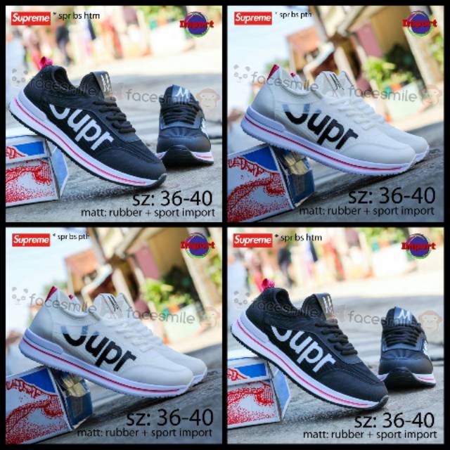 Sepatu sneakers supreme,sepatu import wanita