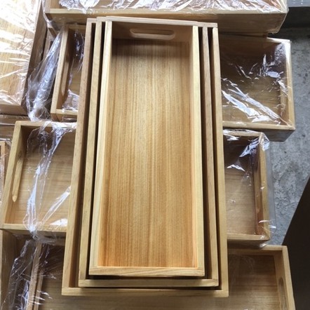 Nampan Baki Tatakan Piring Gelas Wooden Tray Nampan Kayu Pinus