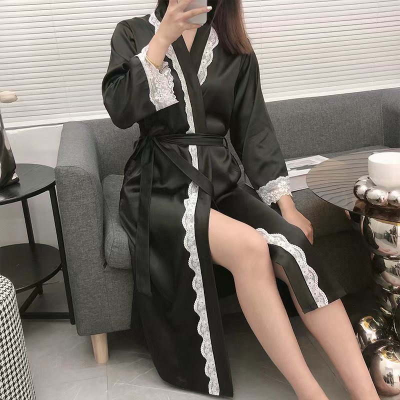 Baru busana Korea jubah mandi tipis / layanan rumah baju tidur seksi