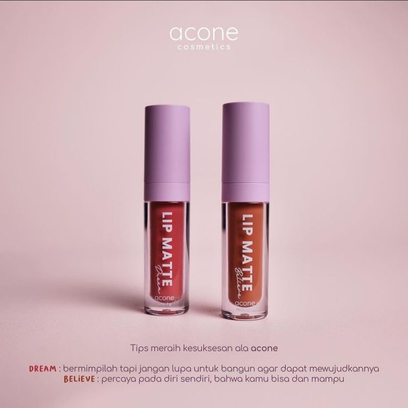 [ACONE] BPOM Lip Cream Matte Intense Color with Hyaluronic Acid