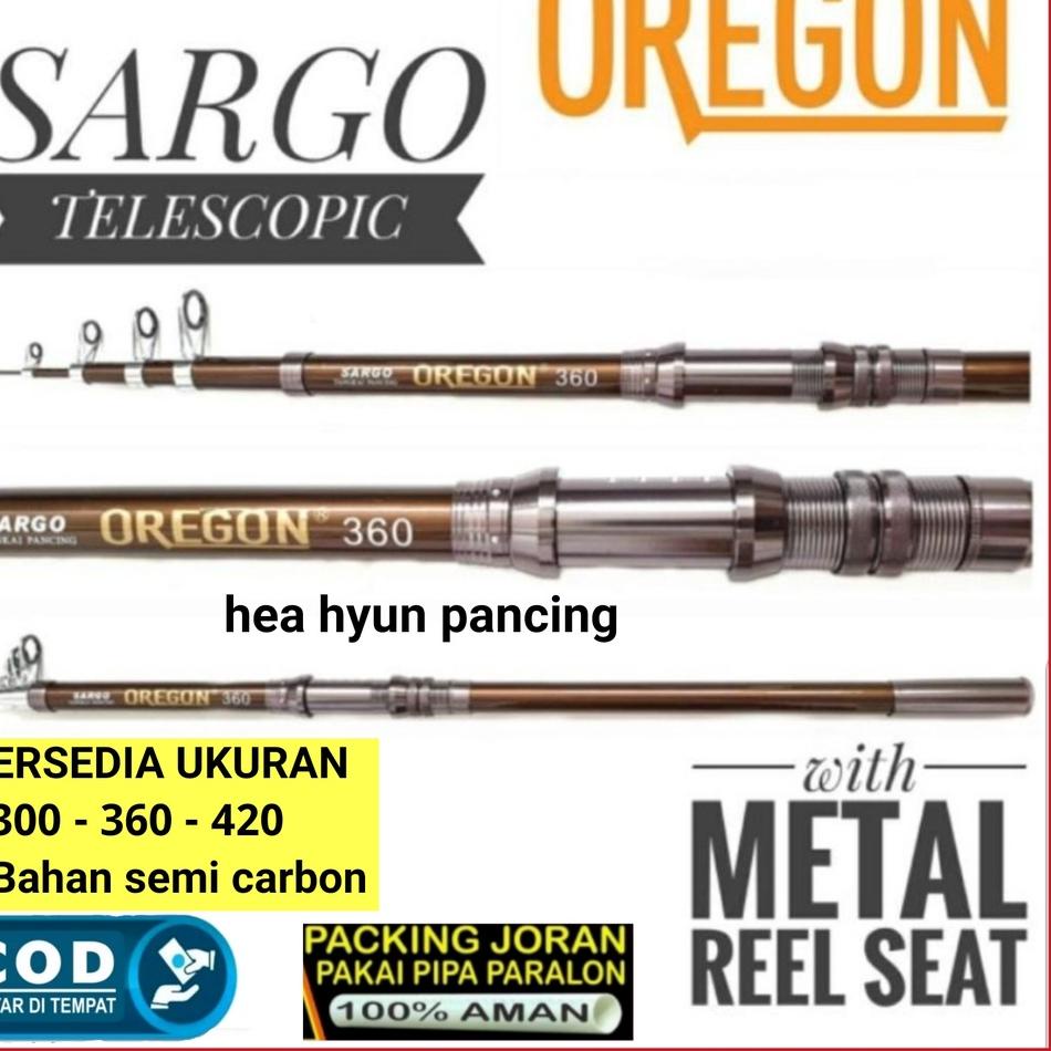 Harga TERMURAAH.. Peralatan pancing joran OREGON SARGO DAN BRIO 300 - 360 - 390 - 420 cm/ 3 - 3,6 -3