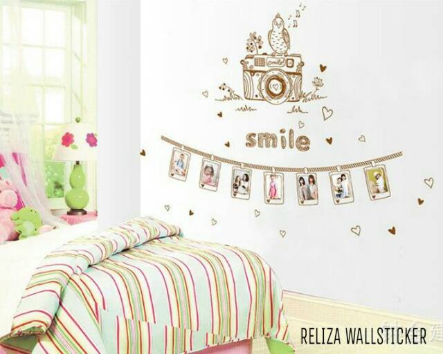 RELIZA WALLSTICKER / STIKER DINDING SMILE FRAME BINGKAI FOTO Wallsticker AY9203