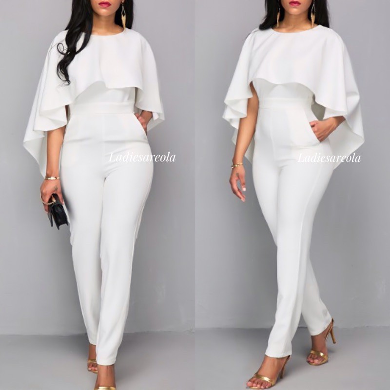 AMORY JUMPSUIT - Jumpsuit wanita dengan bolero cape jumpsuit big size plus size ukuran besar jumbo d