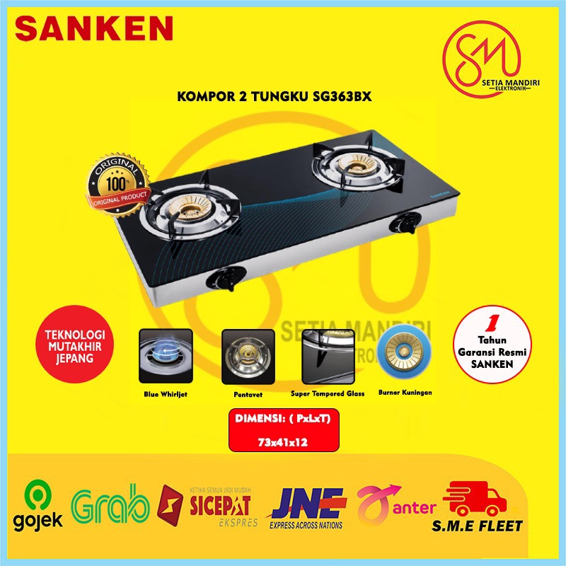 Kompor Gas Sanken SG-369DX2 | SG-363BX SG369DX2 SG369DX SG363BX
