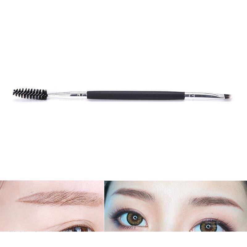 Kuas Bulu Mata Alis Makeup Brush 2In1 Eyebrow Brush Eyelash Spoolie Sikat Sisir Maskara Wand Serbaguna