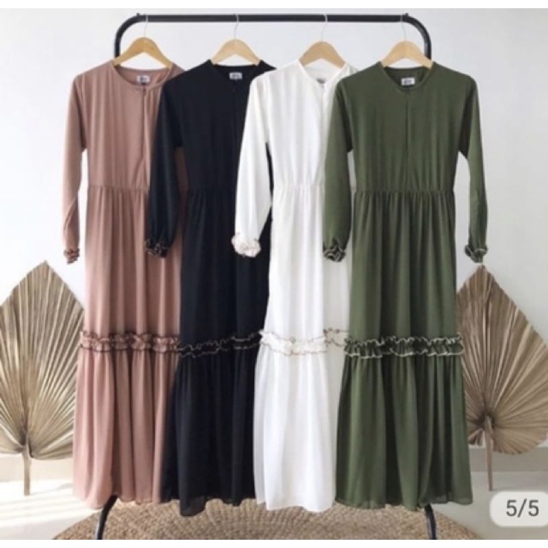 GAMIS CHERINA REMPEL WIRU DRESS BUSUI  MOSCREPE  PREMIUM