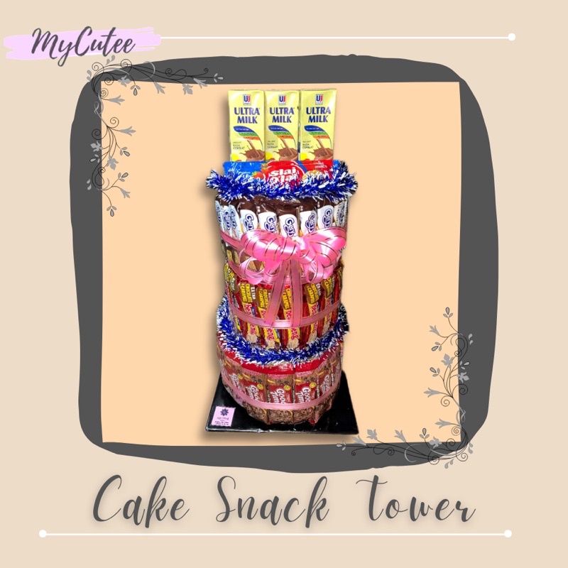 

CAKE SNACK MAKANAN KUE ULTAH TOWER TINGKAT BIRTHDAY MURAH