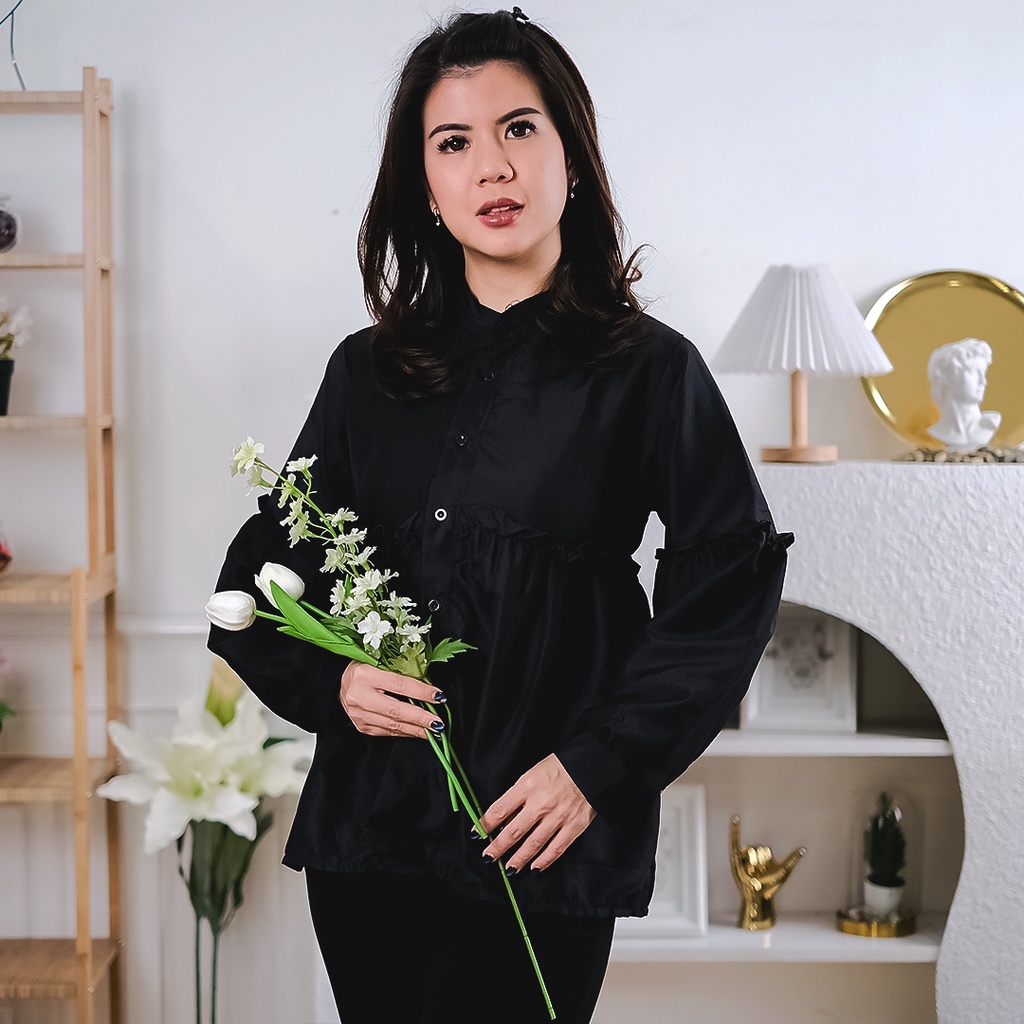 Tq88indonesia Baju Blouse Wanita Terbaru /  Manggo Blouse / Blus / Baju Atasan Wanita Terbaru / Ootd